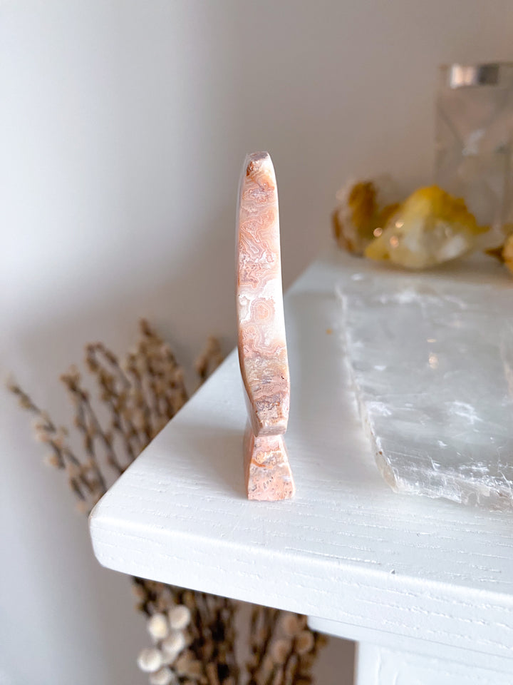 Pink Crazy Lace Agate Moon #2