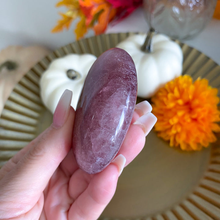 Strawberry Quartz Palm Stone 