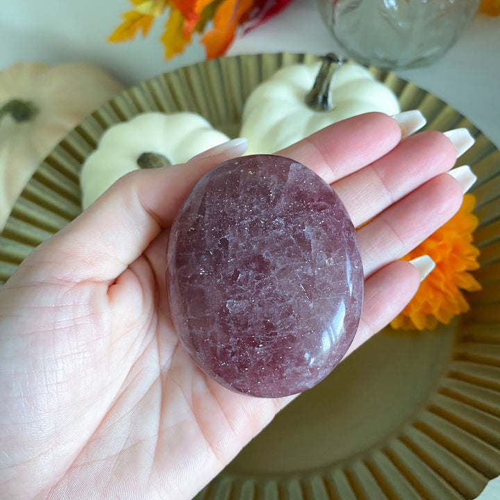 Strawberry Quartz Palm Stone 