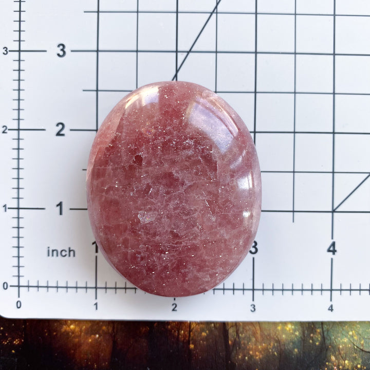 Strawberry Quartz Palm Stone 