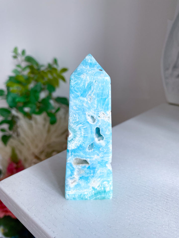 Blue Aragonite Tower #1
