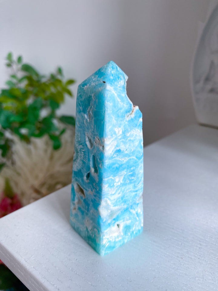Blue Aragonite Tower #1
