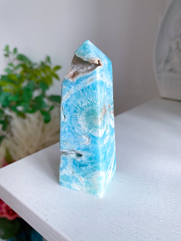 Blue Aragonite Tower #1