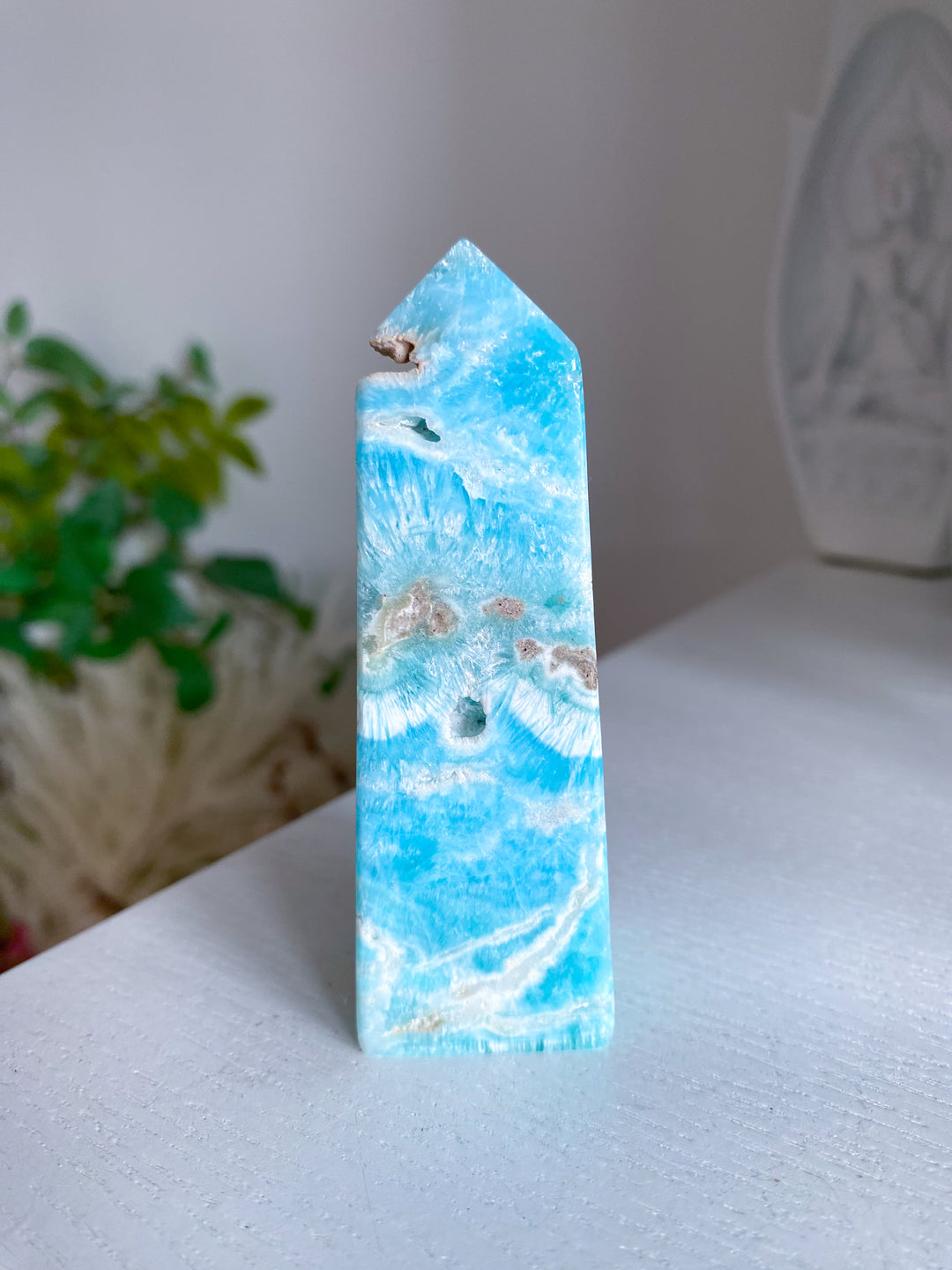 Blue Aragonite Tower #1