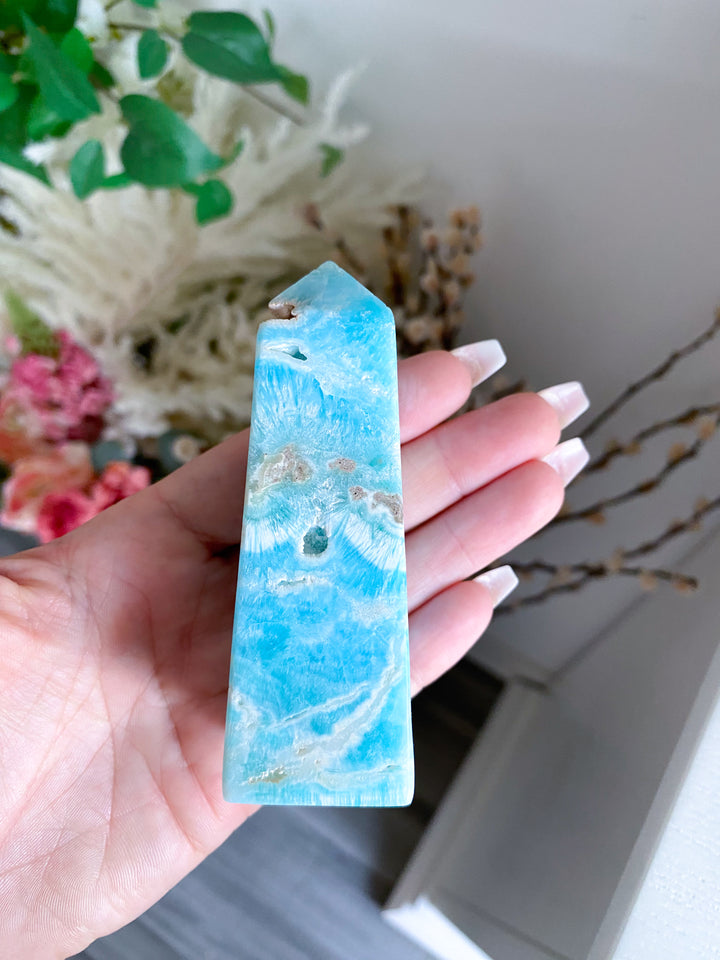Blue Aragonite Tower #1