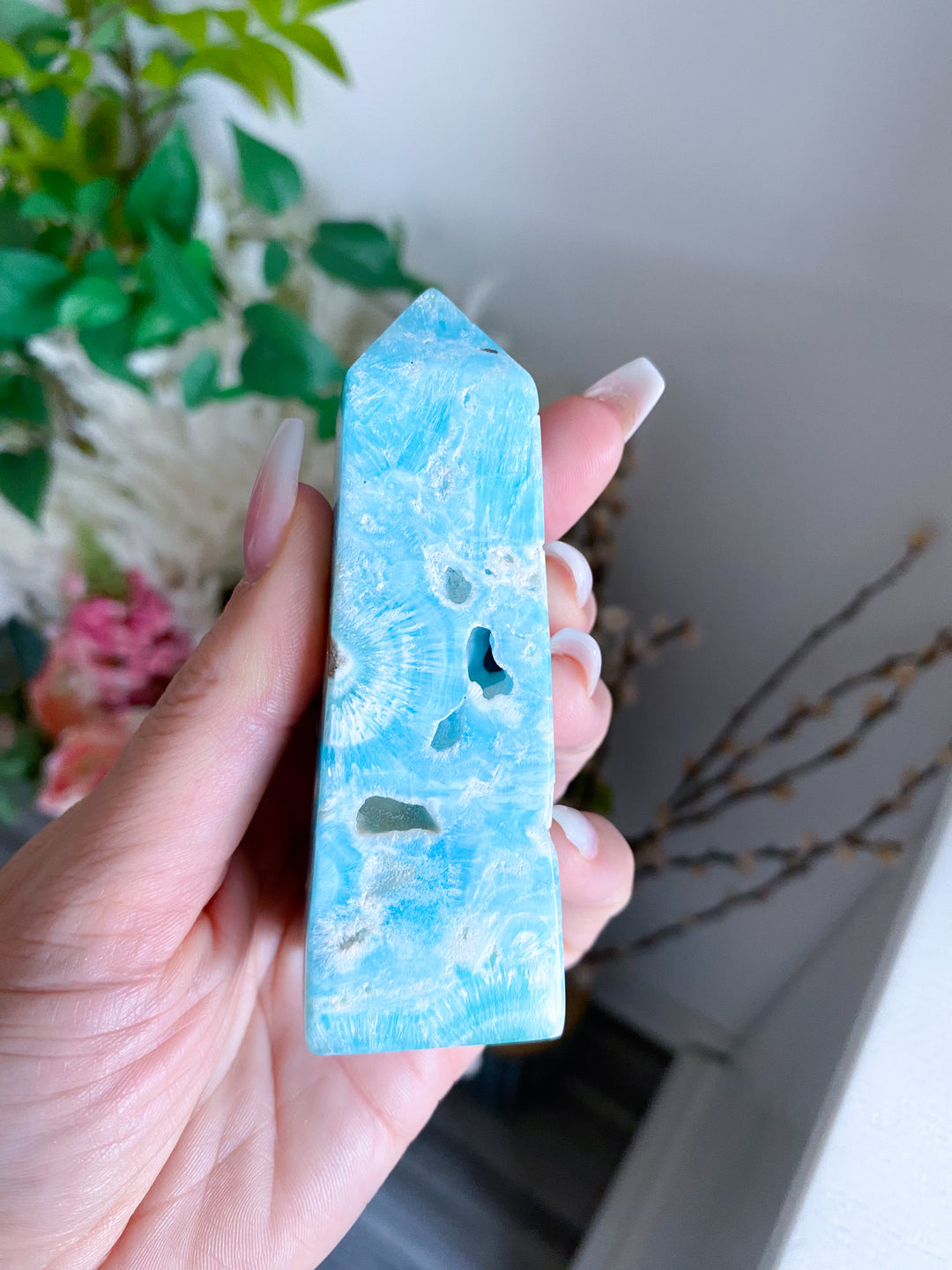 Blue Aragonite Tower #1