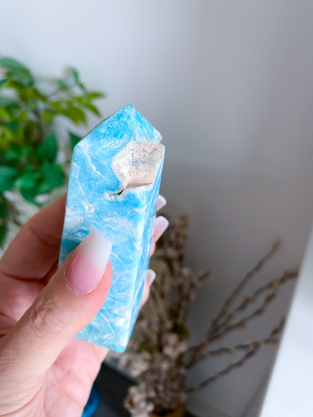 Blue Aragonite Tower #1