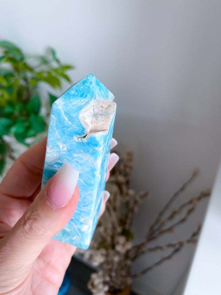Blue Aragonite Tower #1