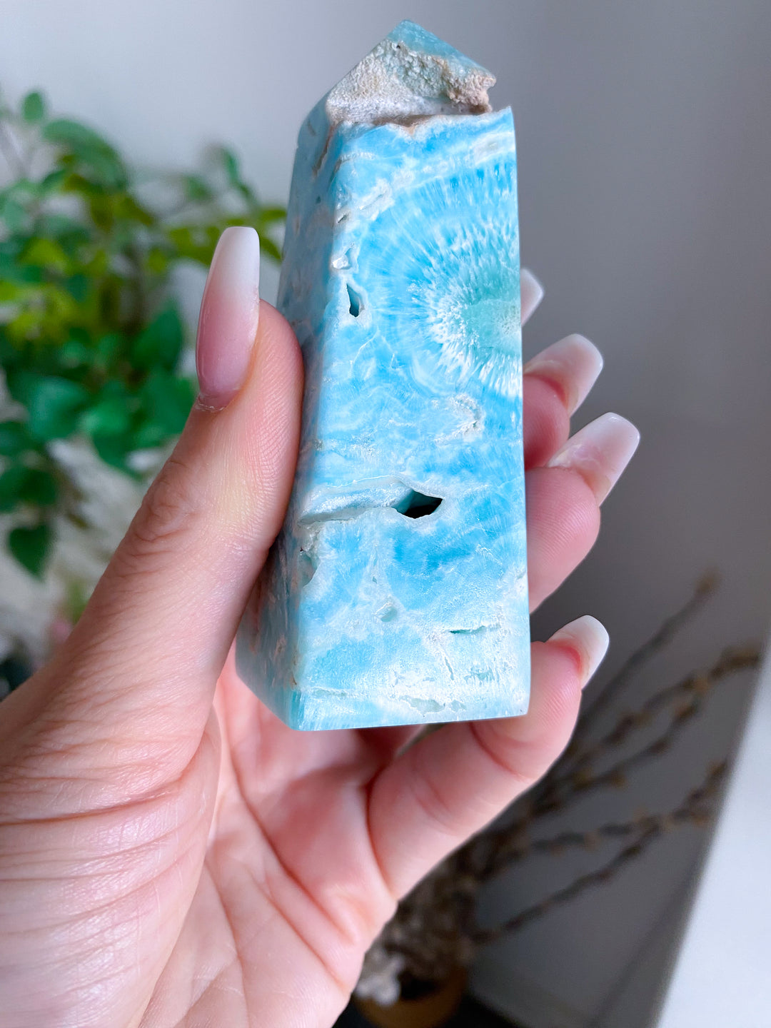 Blue Aragonite Tower #1