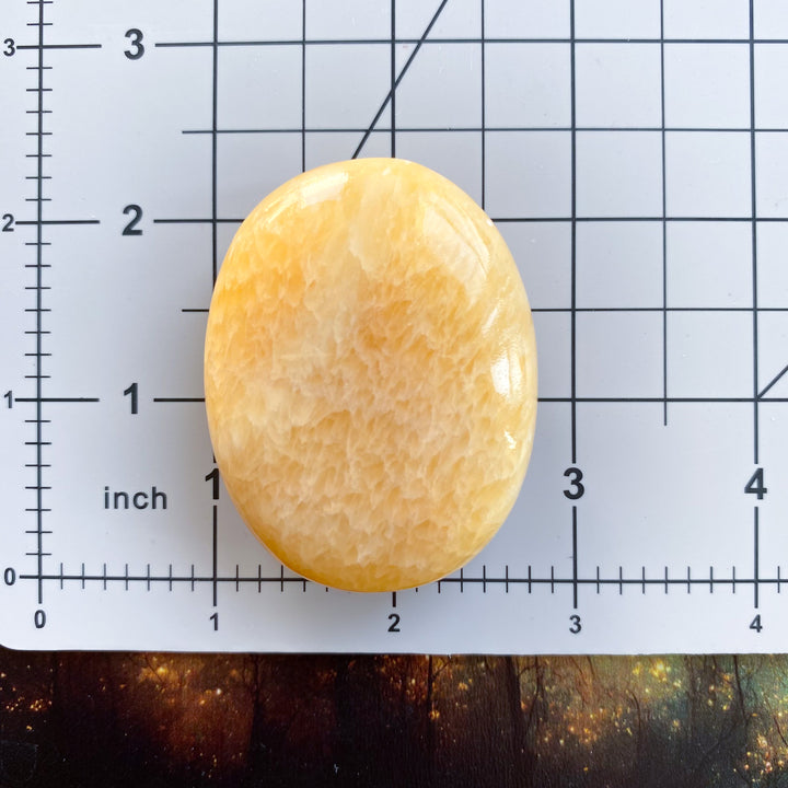 Yellow Calcite Palm Stone 