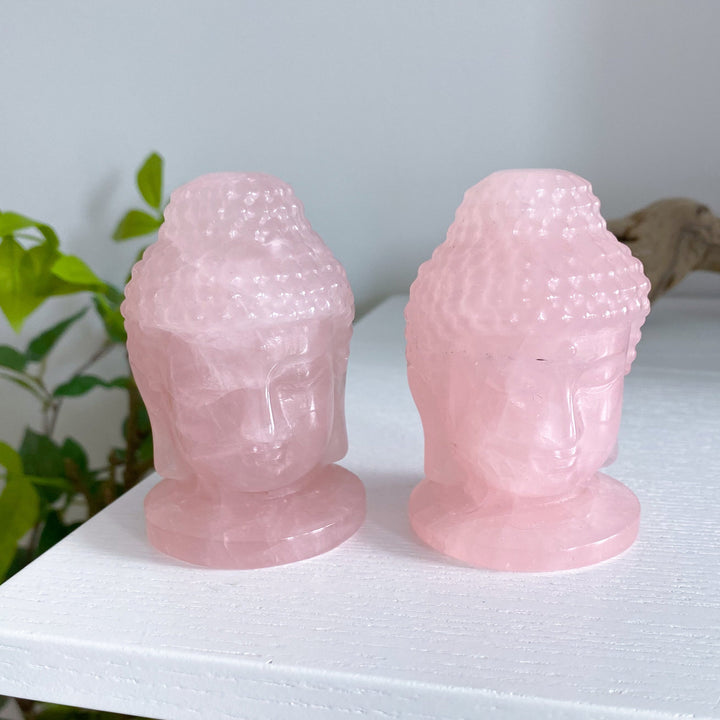 Rose Quartz Buddah Carving