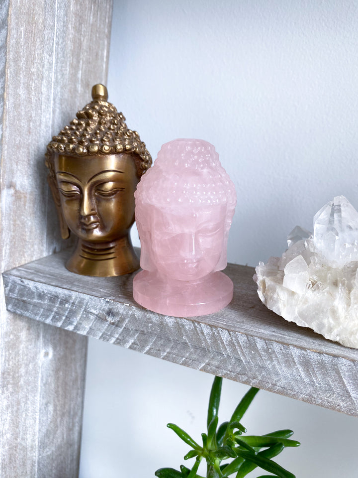 Rose Quartz Buddah Carving