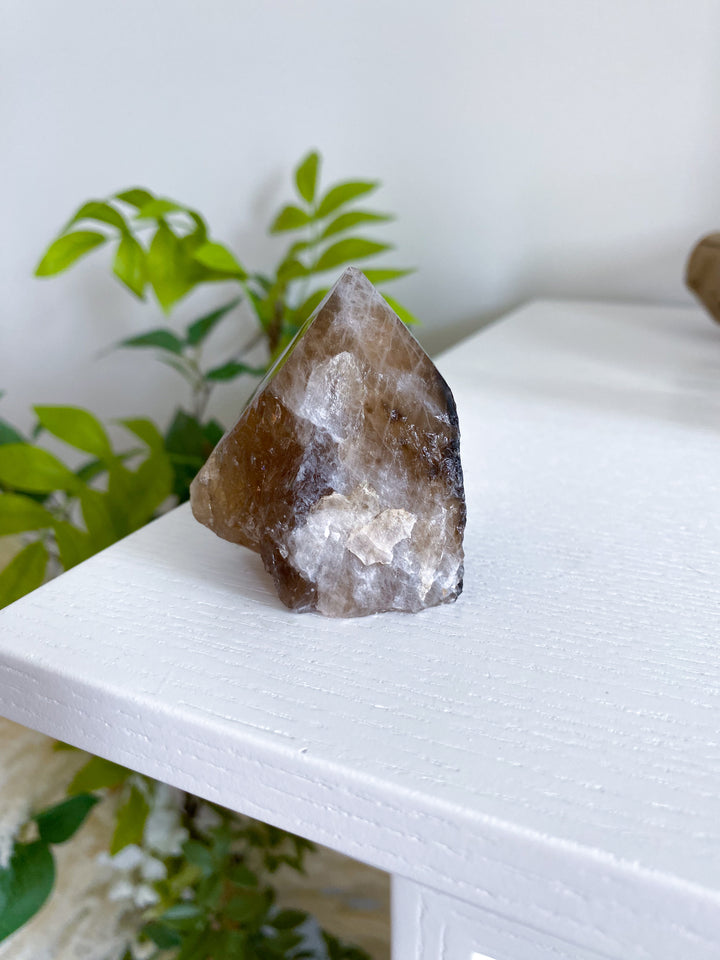 RARE Natural Citrine Top Polish - Abundance - Manifestation - Wealth - Success - Trade - Happiness - Citrine Point - Raw Citrine