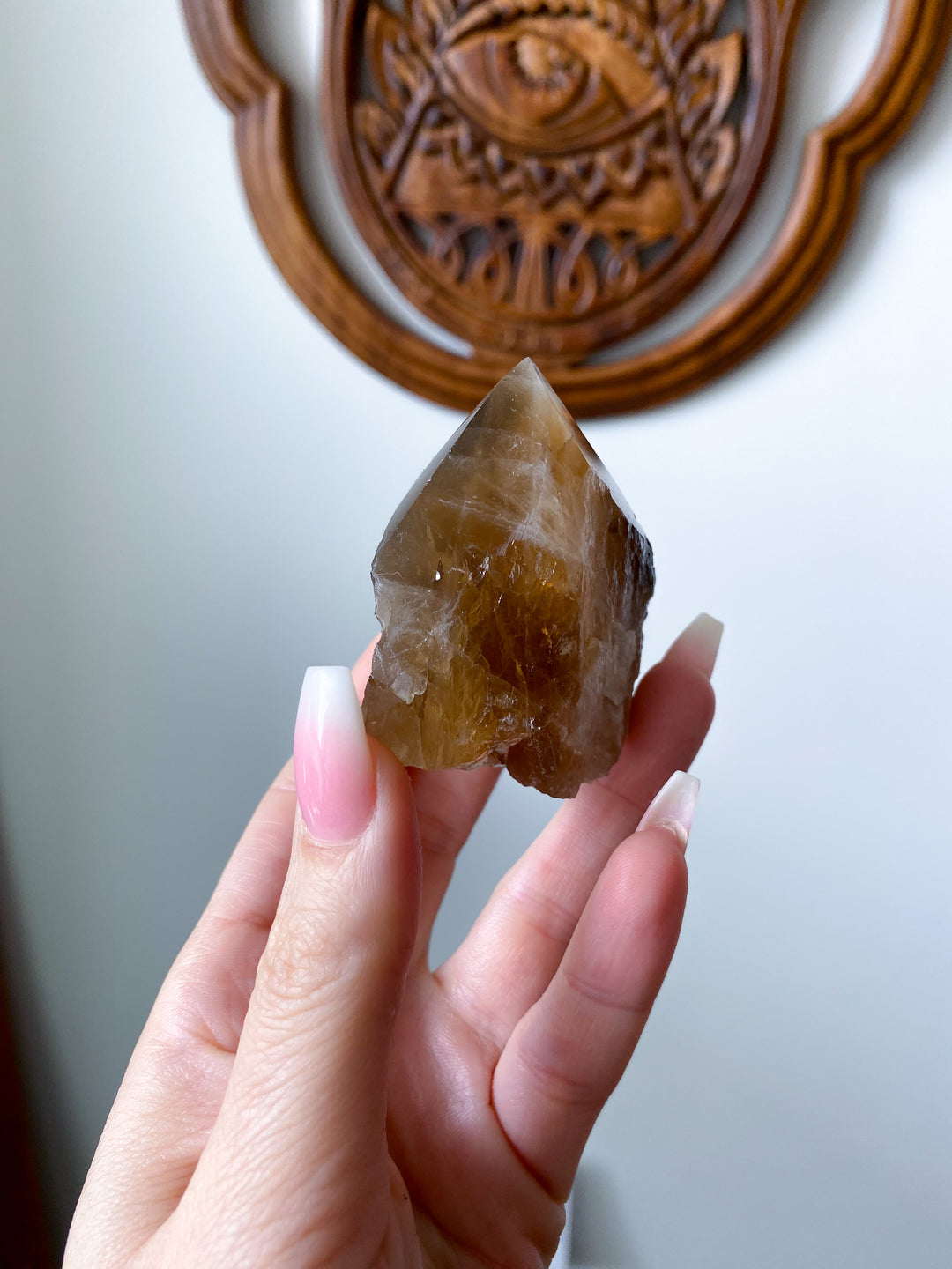 RARE Natural Citrine Top Polish - Abundance - Manifestation - Wealth - Success - Trade - Happiness - Citrine Point - Raw Citrine