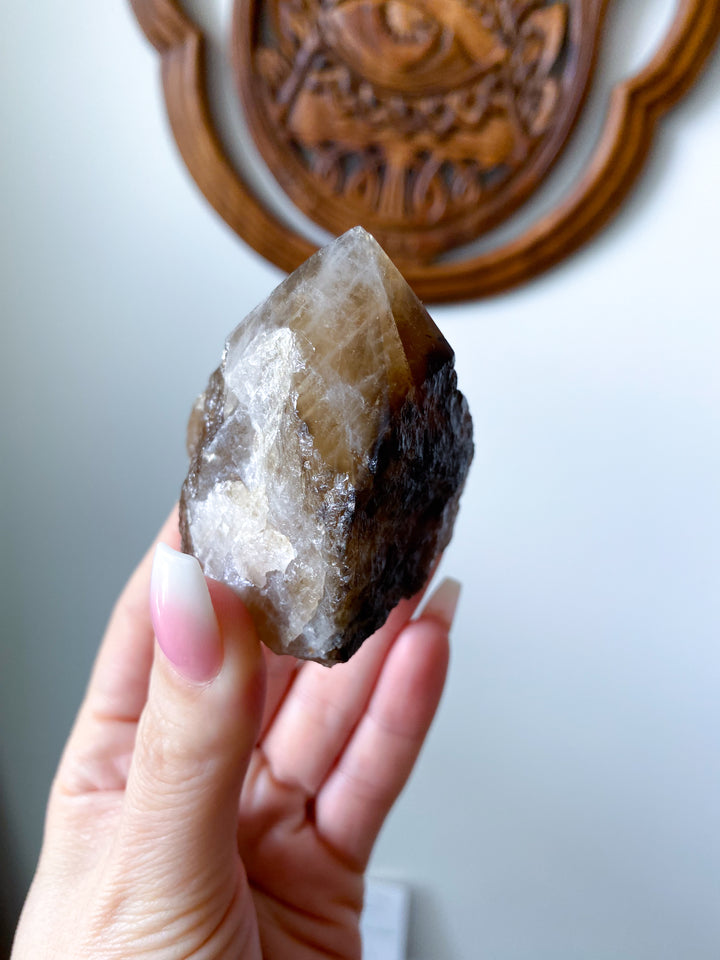 RARE Natural Citrine Top Polish - Abundance - Manifestation - Wealth - Success - Trade - Happiness - Citrine Point - Raw Citrine