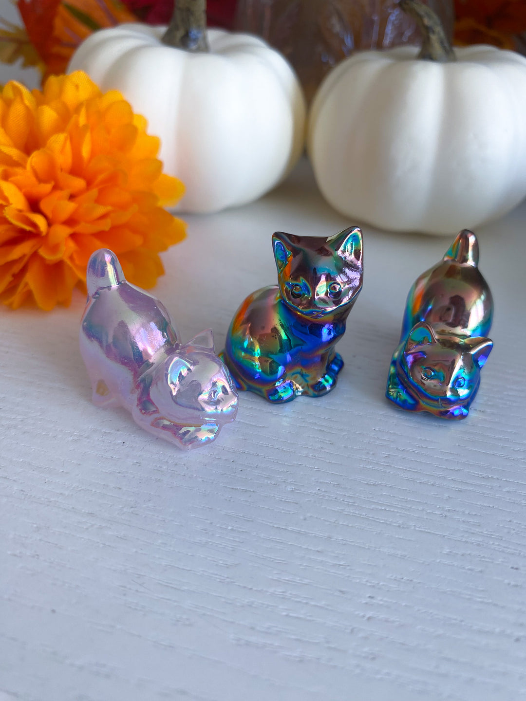 Aura Cat Carving: Rose Quartz or Obsidian
