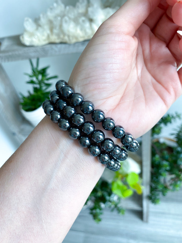 Hematite 6mm Bracelet - Protection