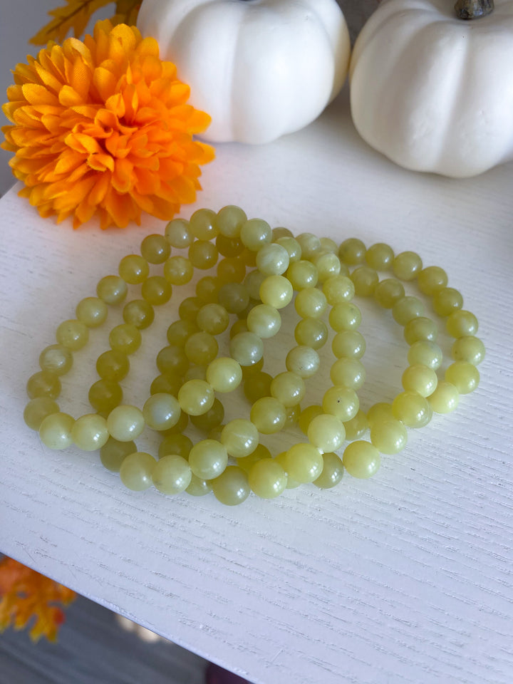 Premium Lemon Yellow Jade 8mm Bracelet