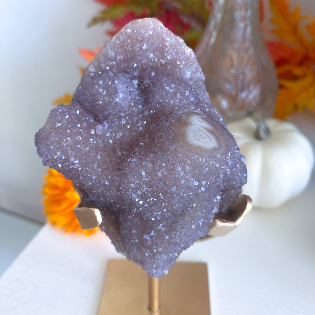 Amethyst Druzy Cluster on Stand 