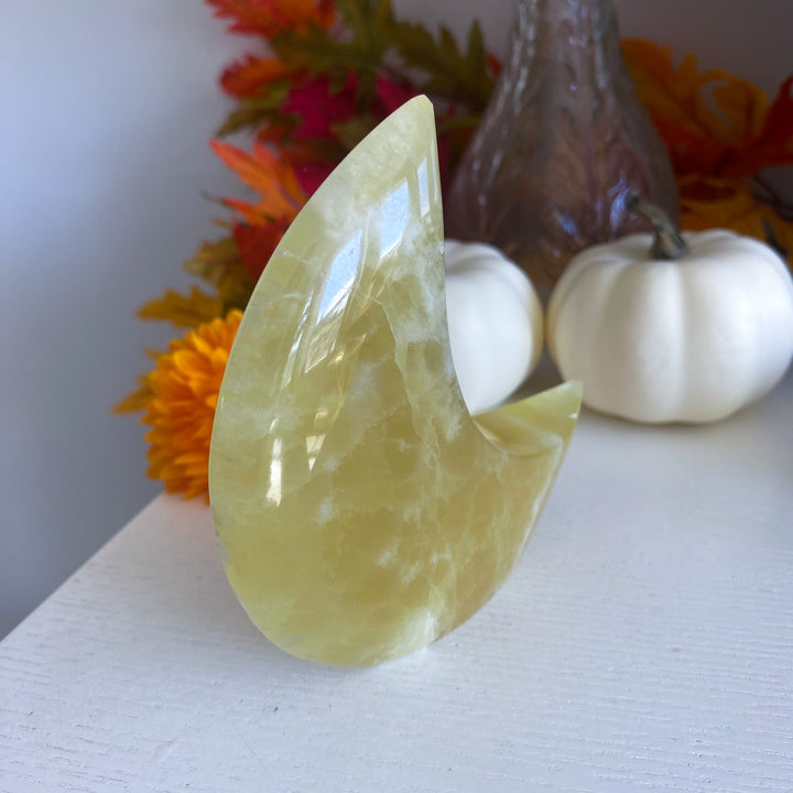 Yellow Calcite Standing Moon 