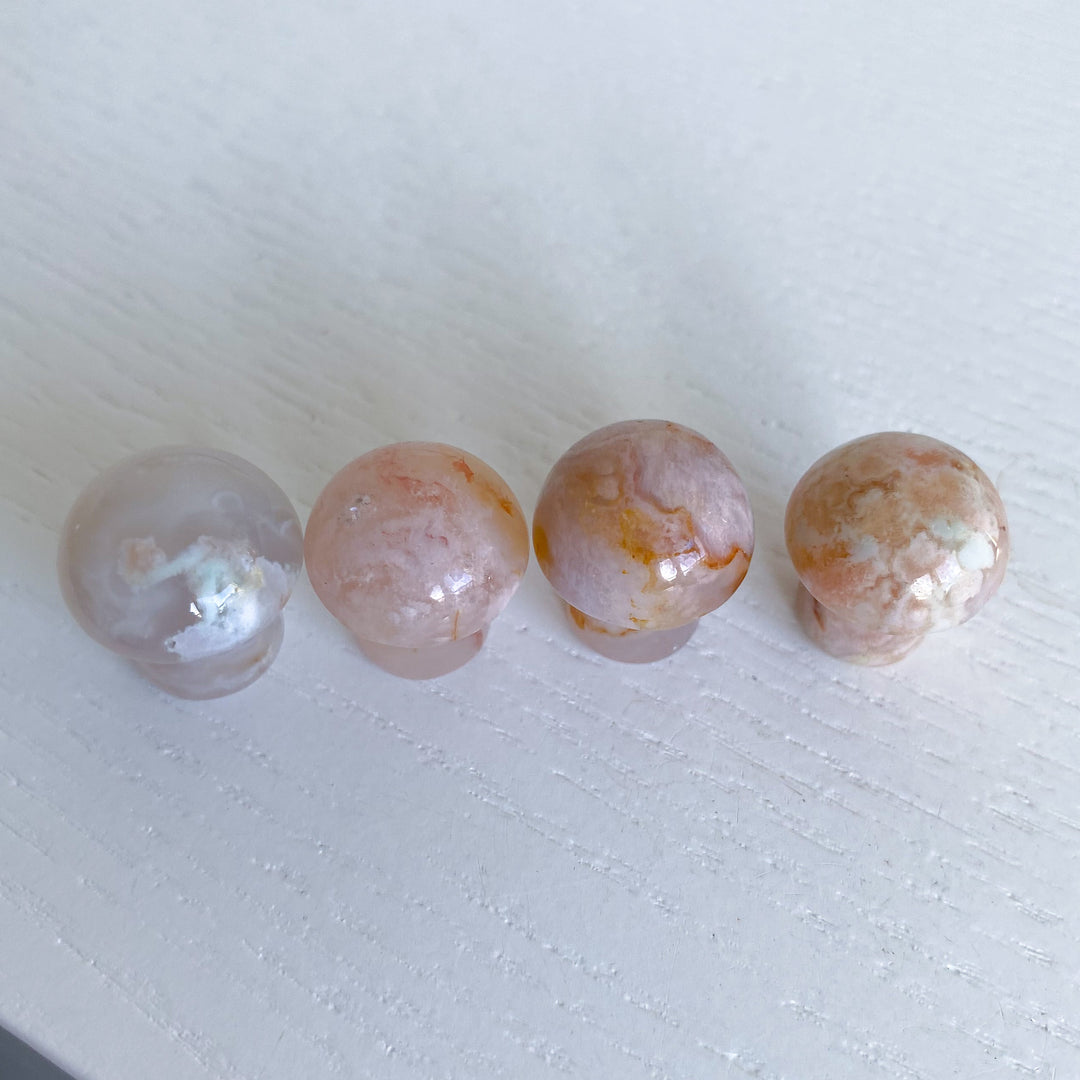 Flower Agate Mini Mushroom