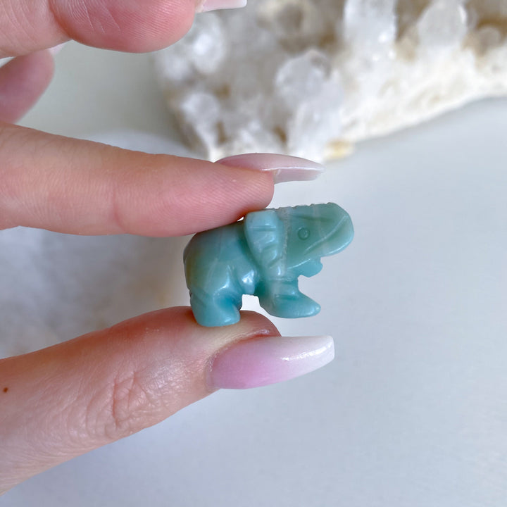 Mini Blue Sky Elephant Carving