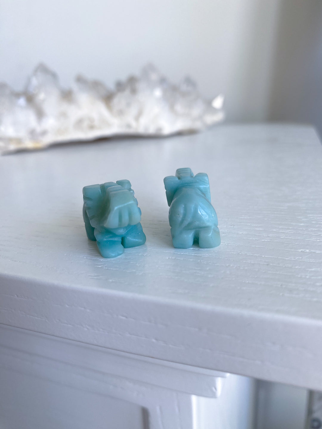 Mini Blue Sky Elephant Carving