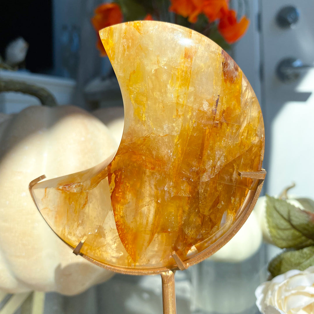 Golden Healer Moon on Stand 