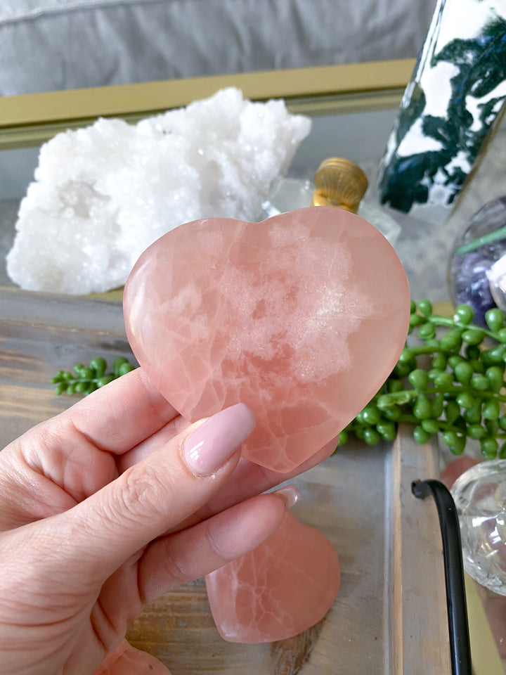 Rose Pink Calcite Heart