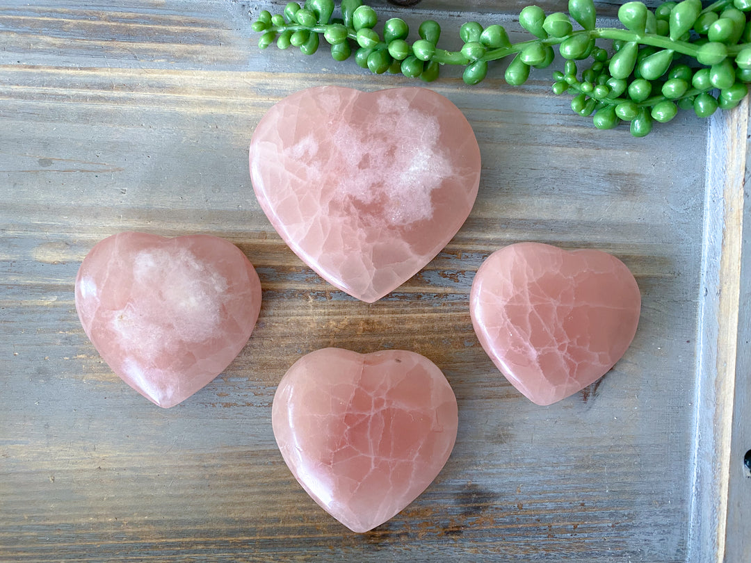 Rose Pink Calcite Heart