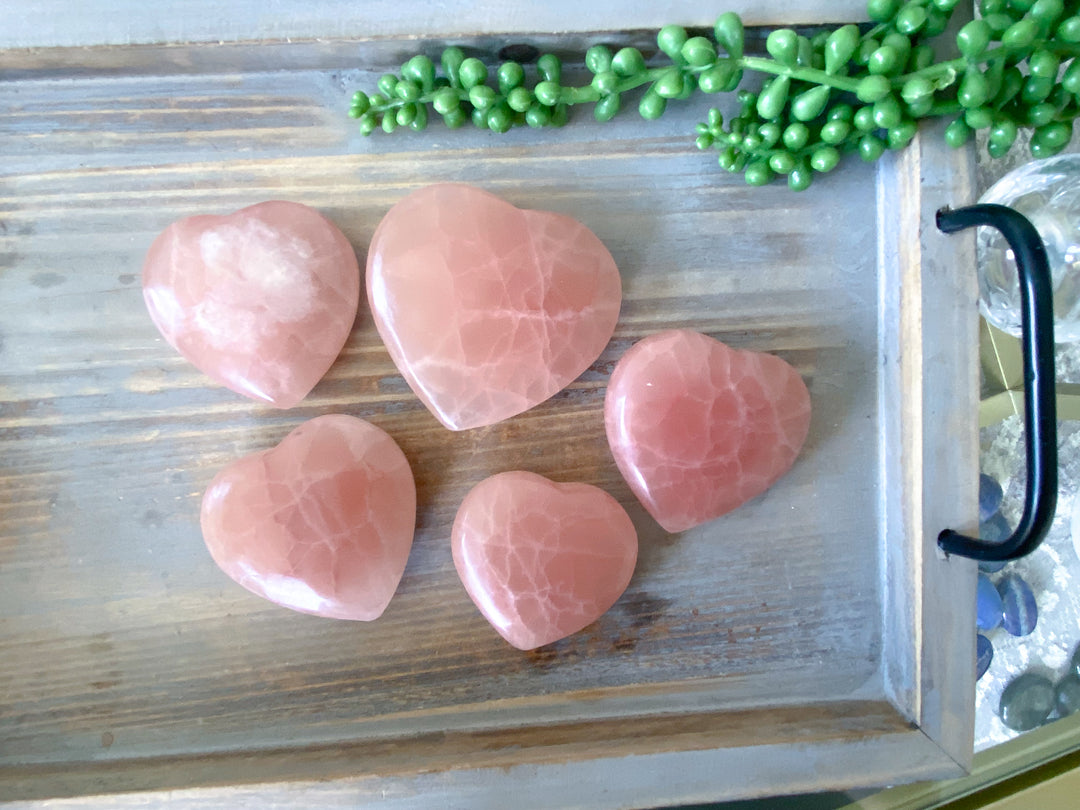 Rose Pink Calcite Heart