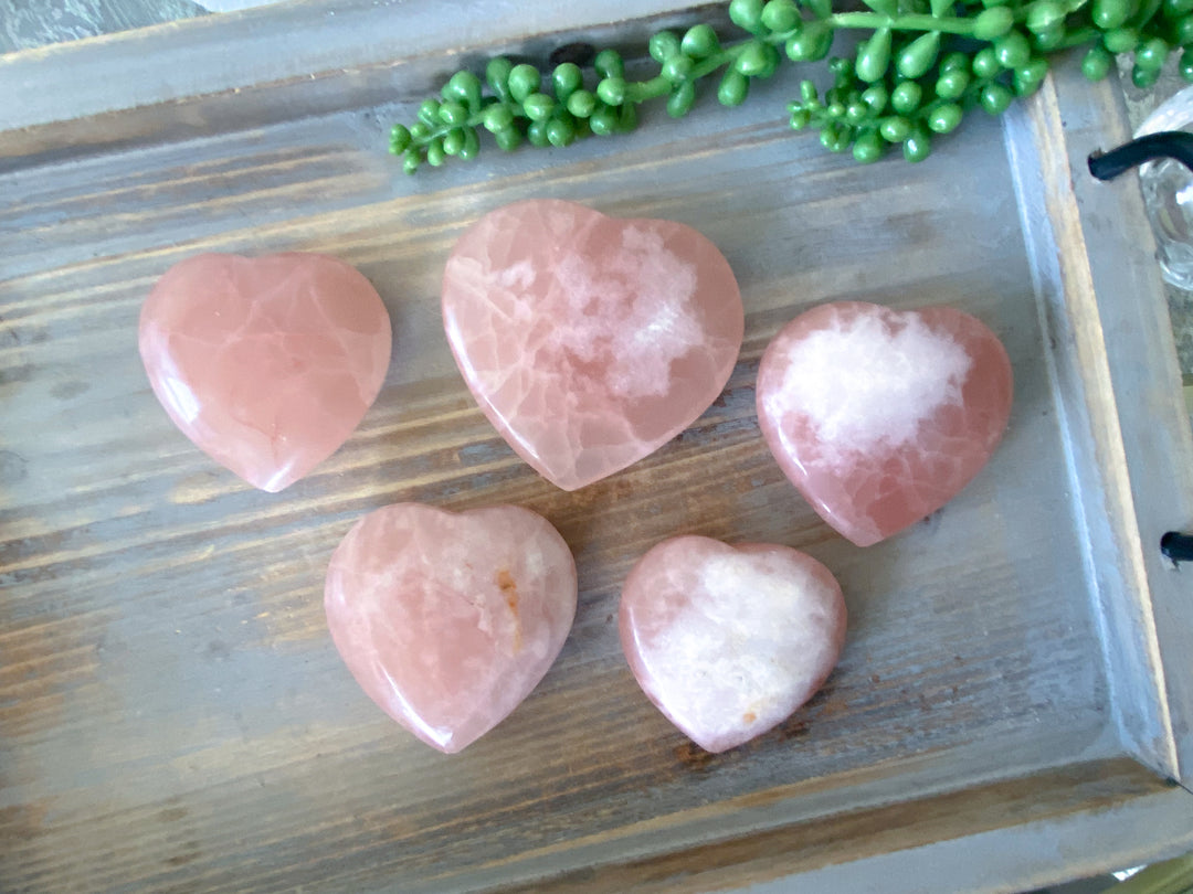Rose Pink Calcite Heart