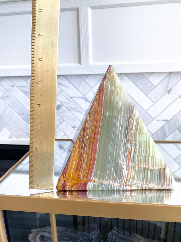 XL Green Onyx Pyramid 9", 7 lbs