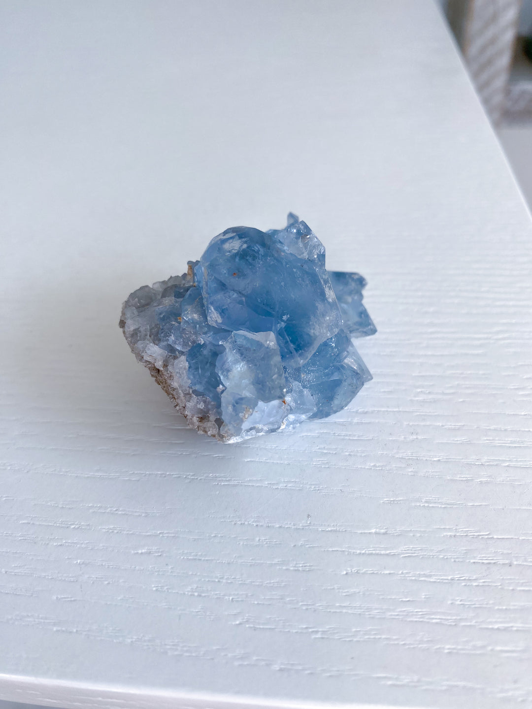 Small Unique Celestite Cluster Chunk Geode #3