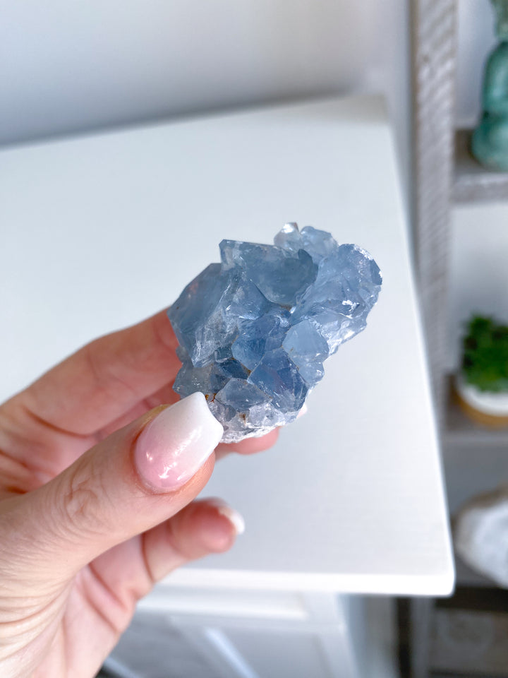 Small Unique Celestite Cluster Chunk Geode #3