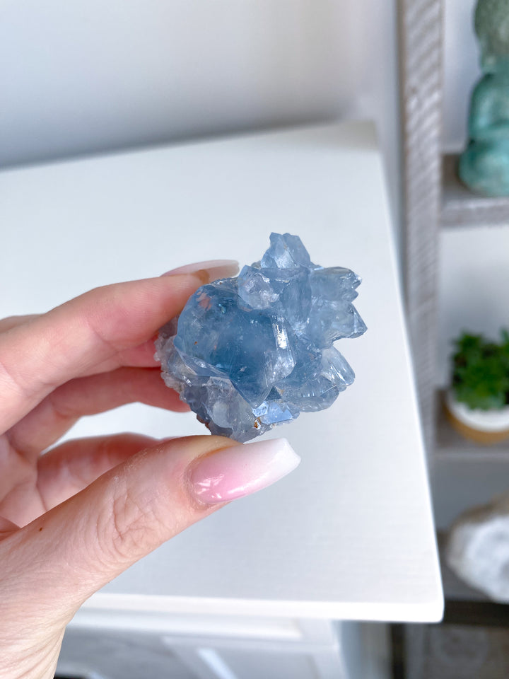 Small Unique Celestite Cluster Chunk Geode #3