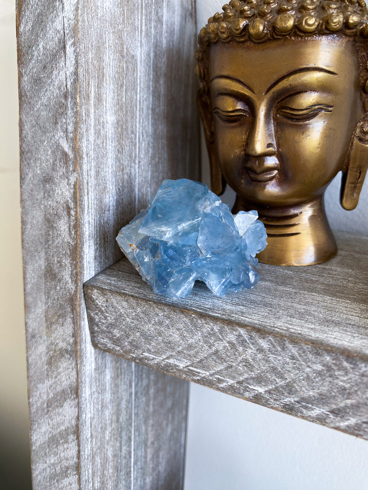 Small Unique Celestite Cluster Chunk Geode #3