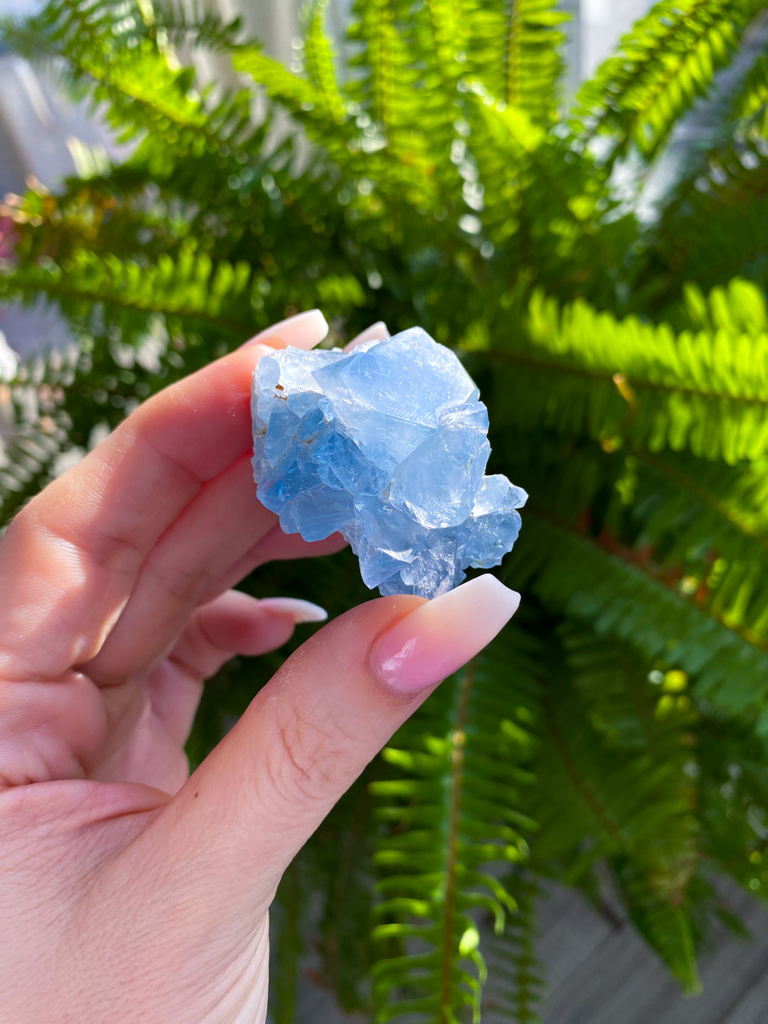 Small Unique Celestite Cluster Chunk Geode #3