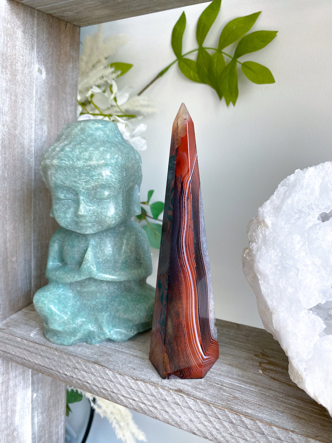 Large Sardonyx Tower 6" - Chipped Tip