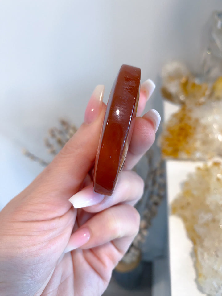 Carnelian Palm Stone #3 - Get Exact Crystal