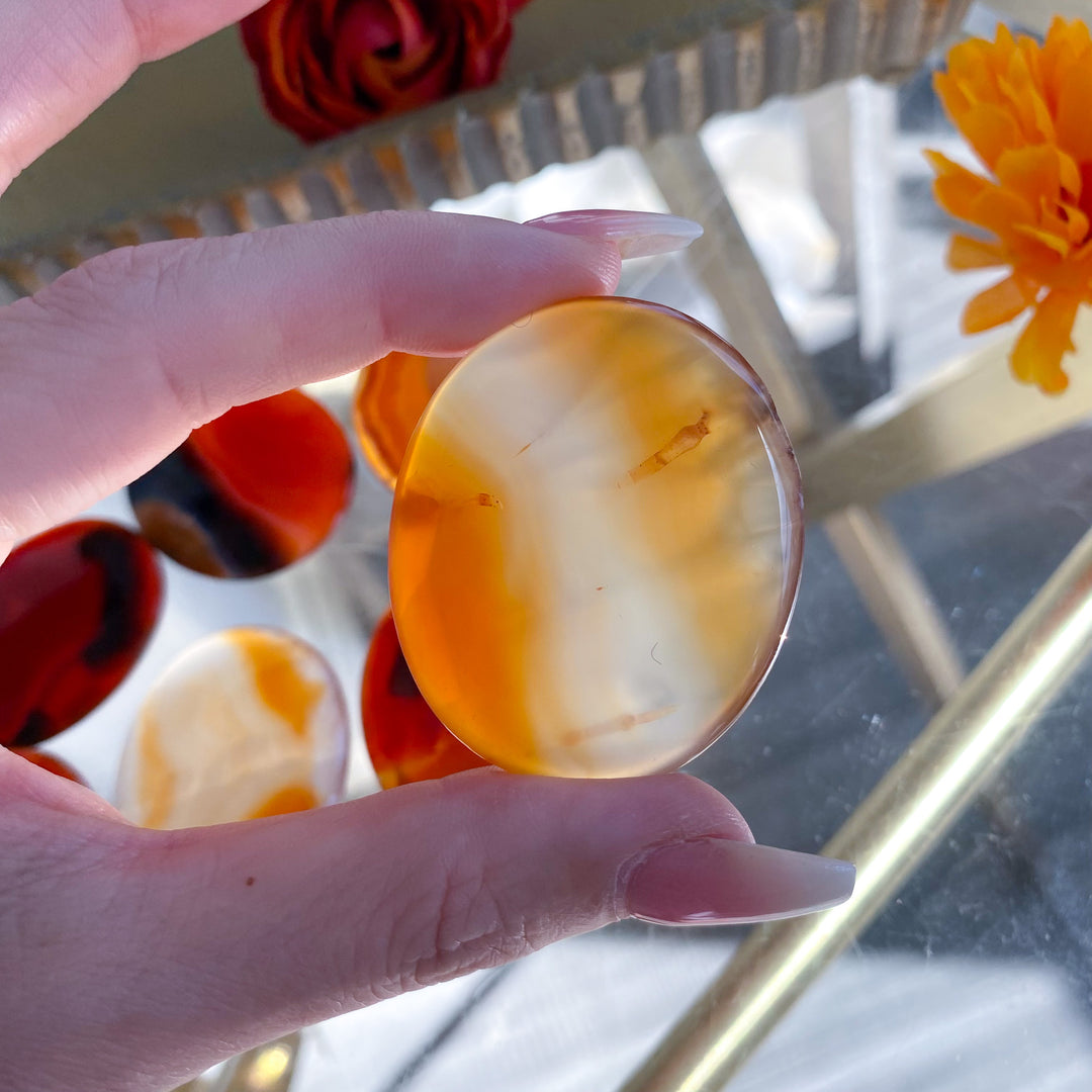 Thin, Flat Carnelian Stone - Choose Your Piece
