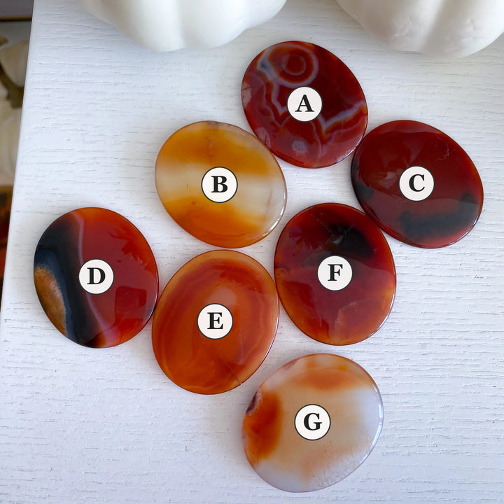 Thin, Flat Carnelian Stone - Choose Your Piece