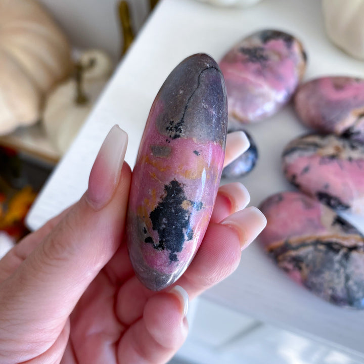 Pakistan Rhodonite Palm Stone - Choose Your Piece