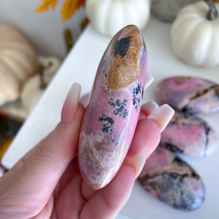 Pakistan Rhodonite Palm Stone - Choose Your Piece
