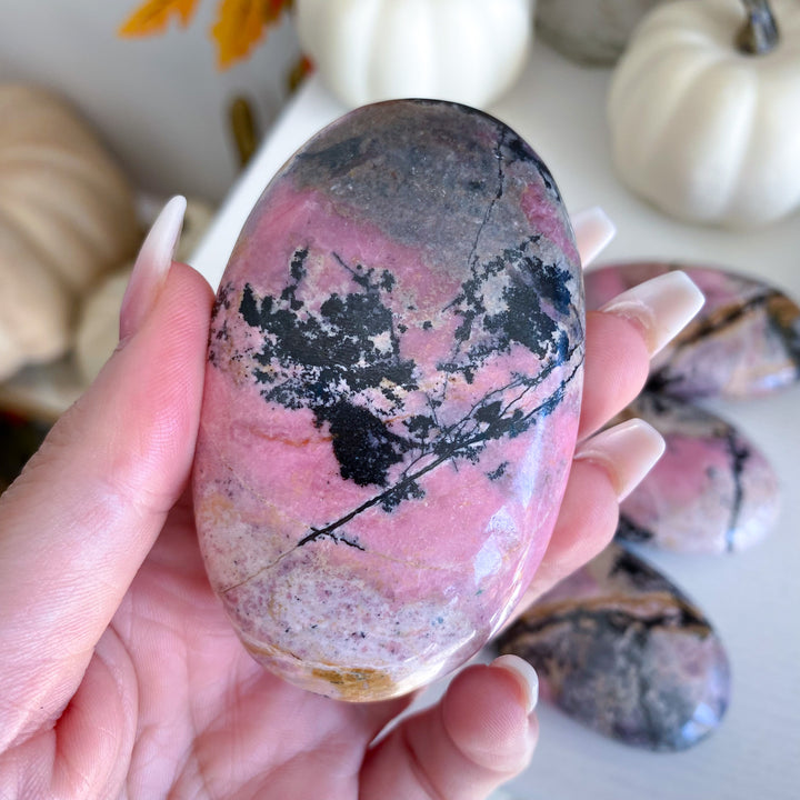 Pakistan Rhodonite Palm Stone - Choose Your Piece