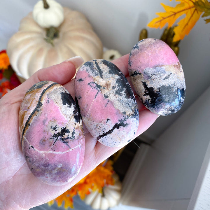 Pakistan Rhodonite Palm Stone - Choose Your Piece