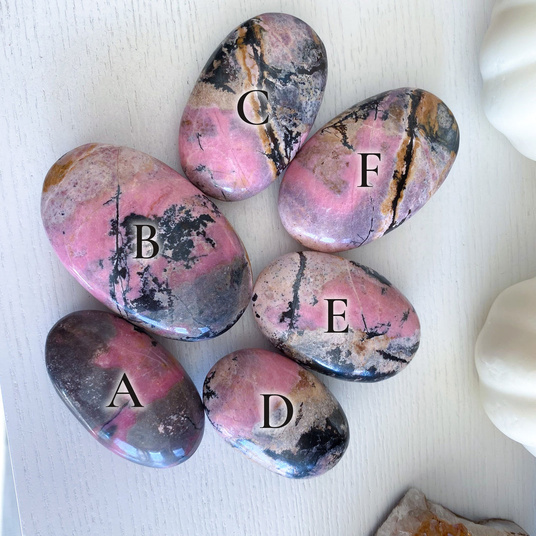 Pakistan Rhodonite Palm Stone - Choose Your Piece