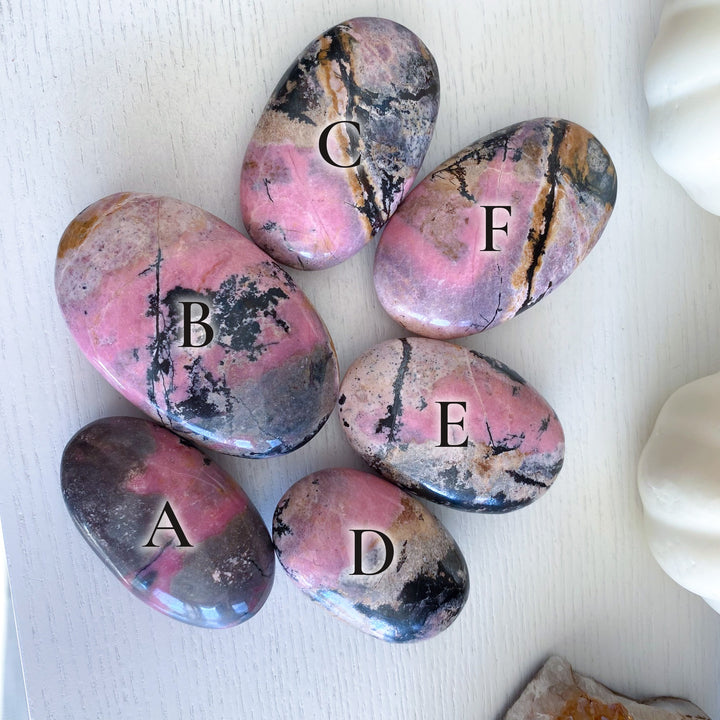 Pakistan Rhodonite Palm Stone - Choose Your Piece