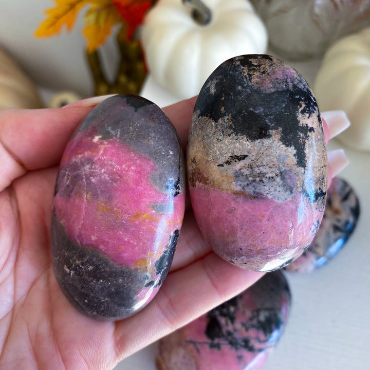 Pakistan Rhodonite Palm Stone - Choose Your Piece