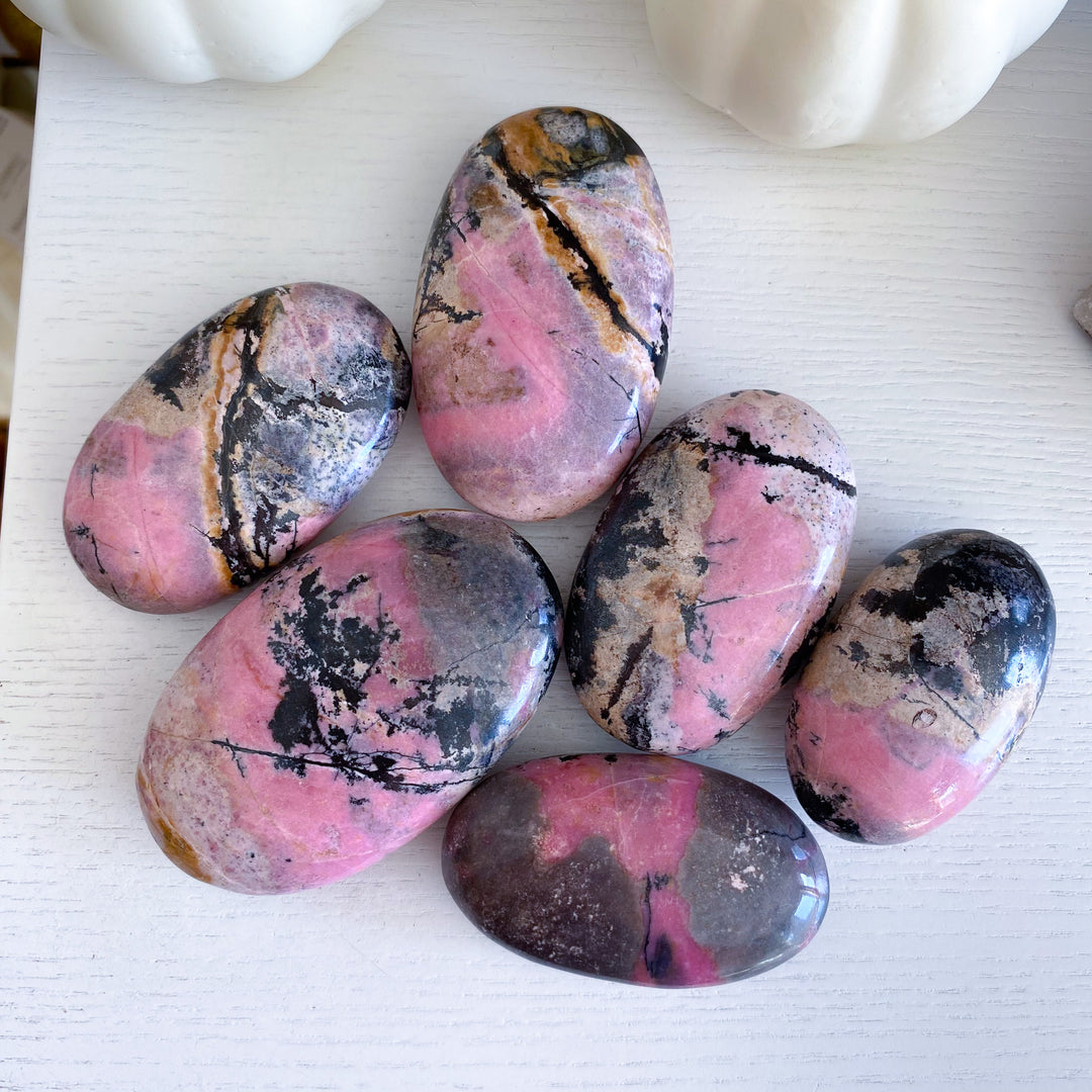 Pakistan Rhodonite Palm Stone - Choose Your Piece